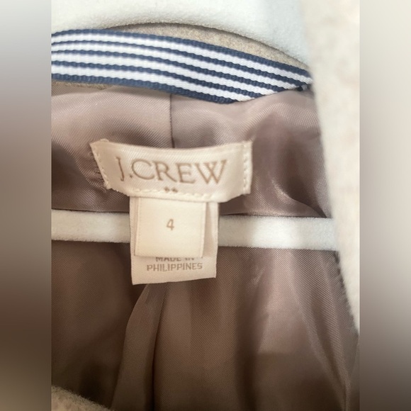 J. Crew Tan Beige wool blend City Coat mid length 4 - Picture 3 of 7